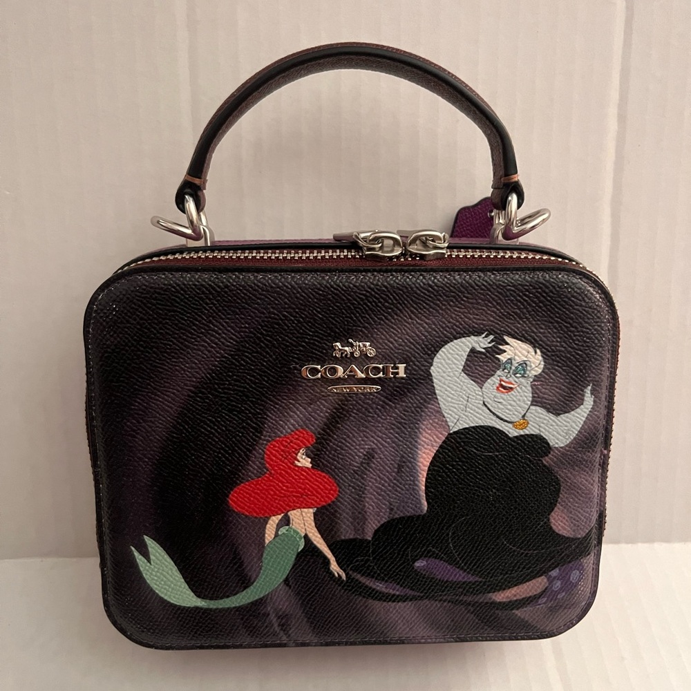New Disney X Coach Box Crossbody Villains Little Mermaid Ursula Motif CC375